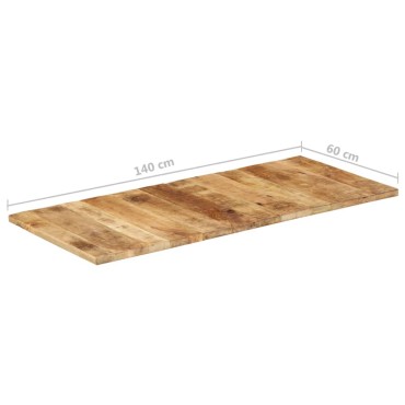 vidaXL Επιφάνεια Τραπεζιού 25-27 χιλ. 140x60cm από Μασίφ Ξύλο Μάνγκο 1 τεμ.