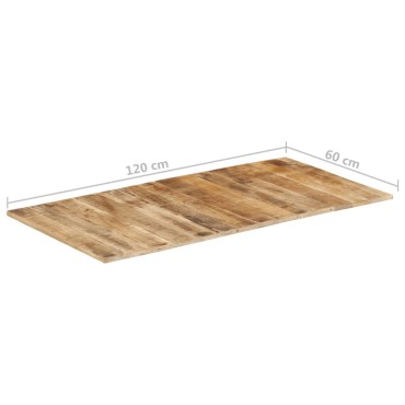 vidaXL Επιφάνεια Τραπεζιού 15-16 χιλ. 120x60cm από Μασίφ Ξύλο Μάνγκο 1 τεμ.