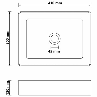 vidaXL Νιπτήρας Πολυτελής Σκούρο Πράσινο Ματ 41x30x12 εκ. Κεραμικός