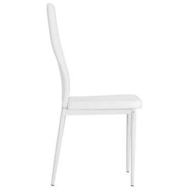 vidaXL Καρέκλες Τραπεζαρίας 6 τεμ. Λευκές από Συνθετικό Δέρμα 43x43,5x96cm