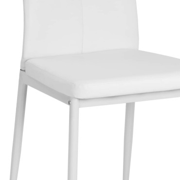 vidaXL Καρέκλες Τραπεζαρίας 6 τεμ. Λευκές από Συνθετικό Δέρμα 43x43,5x96cm