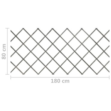 vidaXL Καφασωτό Φράχτης 5 τεμ. Γκρι 180 x 80 εκ. από Μασίφ Ξύλο Ελάτης