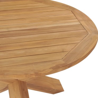 vidaXL Τραπεζαρία Κήπου 110x 75cm από Μασίφ Ξύλο Teak 1 τεμ.