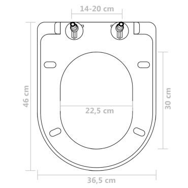 vidaXL Καλύμματα Λεκάνης με Μηχανισμό Soft Close 2 τεμ. Λευκά Πλαστικά