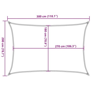 vidaXL Πανί Σκίασης Μπεζ 2 x 3 μ. από HDPE 160 γρ./μ²