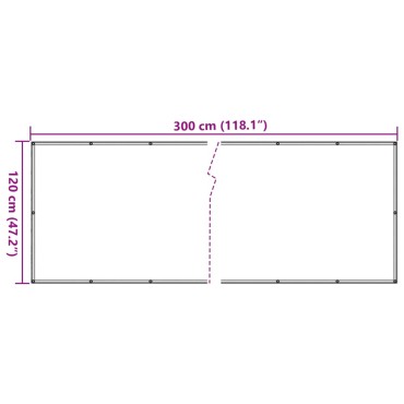 vidaXL Διαχωριστικό Βεράντας Ανθρακί 120 x 300 εκ. Ύφασμα Oxford