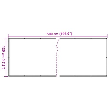 vidaXL Διαχωριστικό Βεράντας Ανθρακί 120 x 500 εκ. Ύφασμα Oxford