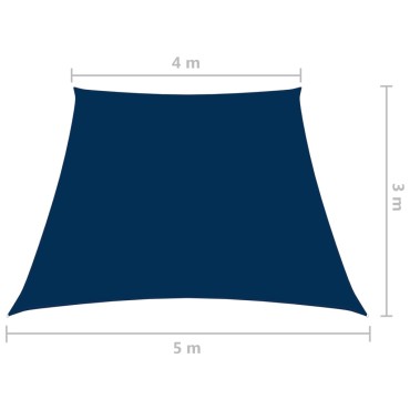 vidaXL Πανί Σκίασης Τρίγωνο Μπλε 3/5x4 μ. από Ύφασμα Oxford