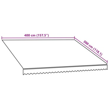 vidaXL Τεντόπανο Πορτοκαλί / Καφέ 400 x 300 εκ. από Καραβόπανο