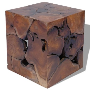 vidaXL Σκαμπό από Μασίφ Ξύλο Teak 40x40x45cm 1 τεμ.