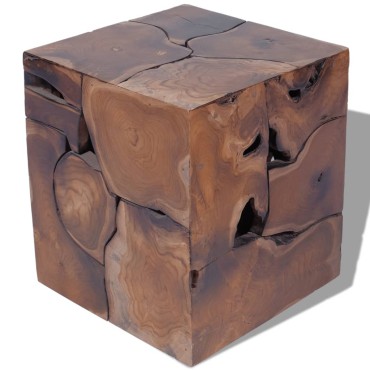 vidaXL Σκαμπό από Μασίφ Ξύλο Teak 40x40x45cm 1 τεμ.