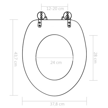 vidaXL Καλύμματα Λεκάνης Soft Close 2 τεμ. Σχέδιο Κοχύλι από MDF