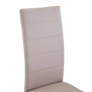 vidaXL Καρέκλες Τραπεζαρίας «Πρόβολος» 6 τεμ. Καπουτσίνο Συνθετ. Δέρμα 41x52,5x102,5cm