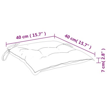 vidaXL Μαξιλάρια Καρέκλας Κήπου 6 τεμ. Λευκά 40x40x7 εκ. Υφασμάτινα