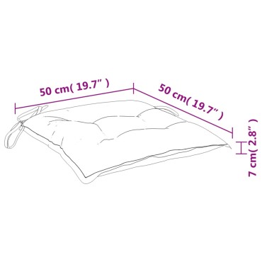 vidaXL Μαξιλάρια Καρέκλας Κήπου 2 τεμ. Ανθρακί 50x50x7 εκ. Υφασμάτινα