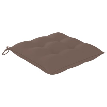 vidaXL Μαξιλάρια Καρέκλας Κήπου 2 τεμ. Taupe 50x50x7 εκ. Oxford Ύφασμα