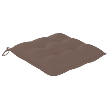 vidaXL Μαξιλάρια Καρέκλας Κήπου 4 τεμ. Taupe 50x50x7 εκ. Oxford Ύφασμα