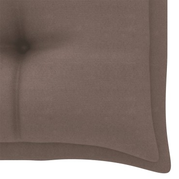 vidaXL Μαξιλάρι Πάγκου Κήπου Taupe 100x(50+50)x7 εκ. Ύφασμα Oxford