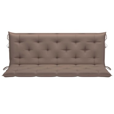 vidaXL Μαξιλάρι Πάγκου Κήπου Taupe 150x(50+50)x7 εκ. Ύφασμα Oxford