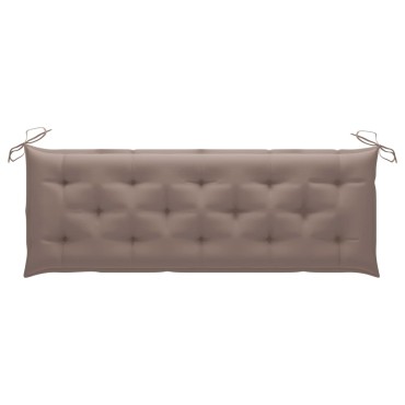 vidaXL Μαξιλάρι Πάγκου Κήπου Taupe 150x(50+50)x7 εκ. Ύφασμα Oxford