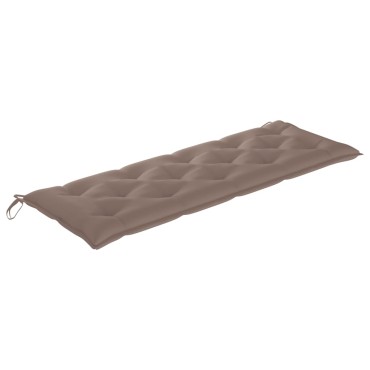 vidaXL Μαξιλάρι Πάγκου Κήπου Taupe 150x(50+50)x7 εκ. Ύφασμα Oxford