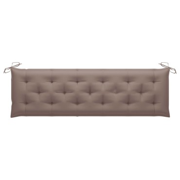 vidaXL Μαξιλάρι Πάγκου Κήπου Taupe 180x(50+50)x7 εκ. Ύφασμα Oxford