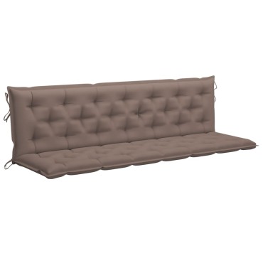 vidaXL Μαξιλάρι Πάγκου Κήπου Taupe 200x(50+50)x7 εκ. Ύφασμα Oxford