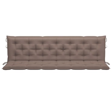 vidaXL Μαξιλάρι Πάγκου Κήπου Taupe 200x(50+50)x7 εκ. Ύφασμα Oxford