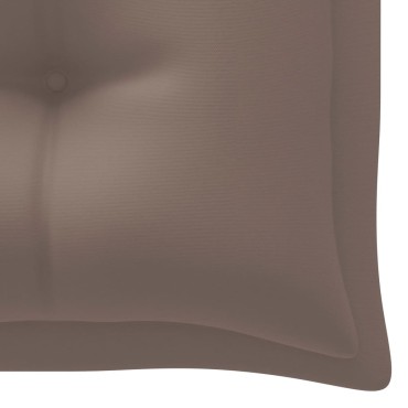 vidaXL Μαξιλάρι Πάγκου Κήπου Taupe 200x(50+50)x7 εκ. Ύφασμα Oxford