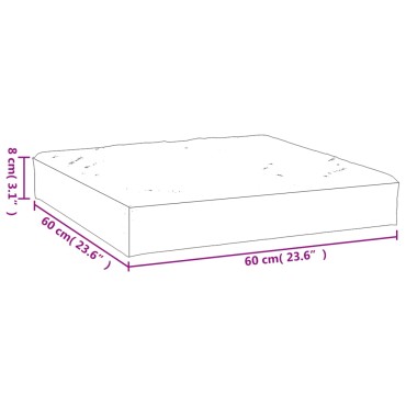 vidaXL Μαξιλάρι Παλέτας Ανθρακί 60 x 60 x 6 εκ. Ύφασμα Oxford