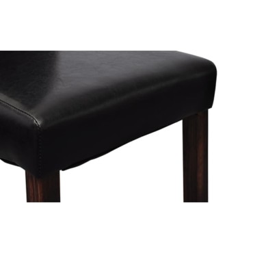 vidaXL Καρέκλες Τραπεζαρίας 2 τεμ. Μαύρες από Συνθετικό Δέρμα 43x52x95cm