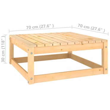 vidaXL Σαλόνι Κήπου 2 τεμ. από Μασίφ Ξύλο Πεύκου 70x70x67cm