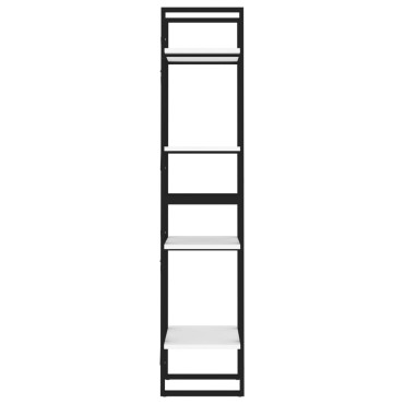 vidaXL Βιβλιοθήκη με 4 Ράφια Λευκή 40x30x140cm από Μοριοσανίδα 1 τεμ.