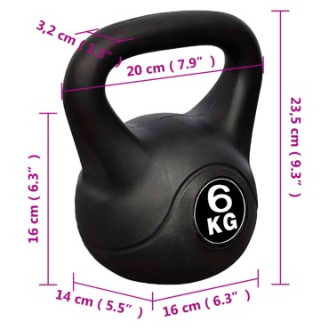 Βαράκι γυμναστικής kettlebell 6 kg