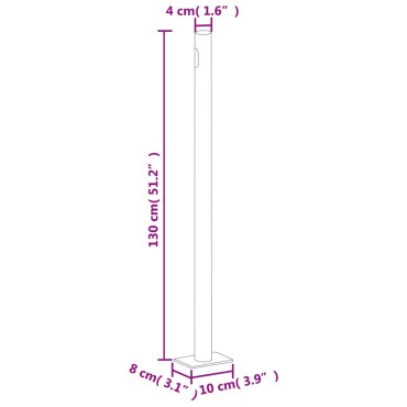 vidaXL Σκίαστρο Πλαϊνό Συρόμενο Μπλε 220 x 600 εκ.