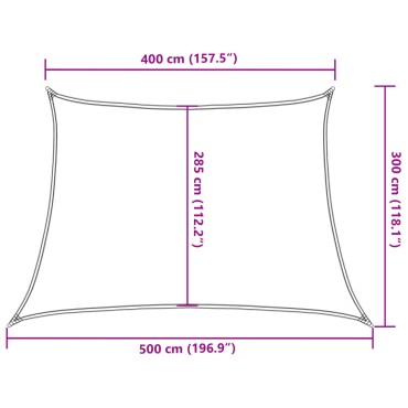 vidaXL Πανί Σκίασης Ανθρακί 4/5 x 3 μ. από HDPE 160 γρ./μ²