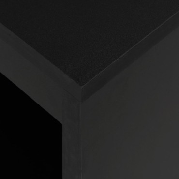 vidaXL Τραπέζι Μπαρ με Ράφια Μαύρο 110x50x103cm 1 τεμ.