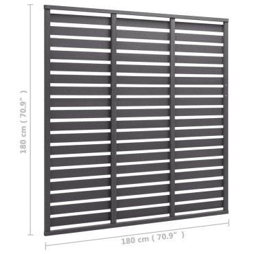 vidaXL Πάνελ Περίφραξης Γκρι 180 x 180 εκ. από WPC