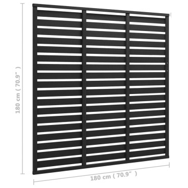 vidaXL Πάνελ Περίφραξης Μαύρο 180 x 180 εκ. από WPC