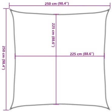 vidaXL Πανί Σκίασης Μπεζ 2,5 x 2,5 μ. από HDPE 160 γρ./μ²