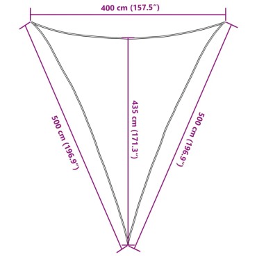 vidaXL Πανί Σκίασης Μπεζ 4 x 5 x 5 μ. από HDPE 160 γρ./μ²