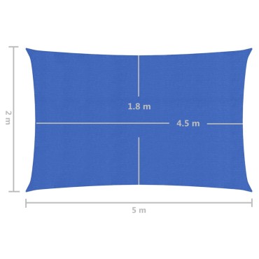 vidaXL Πανί Σκίασης Μπλε 2 x 5 μ. 160 γρ./μ² από HDPE