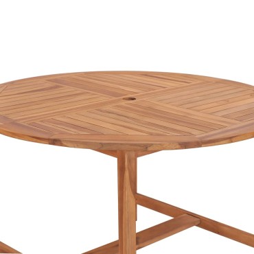 vidaXL Τραπεζαρία Κήπου 110x75cm από Μασίφ Ξύλο Teak 1 τεμ.