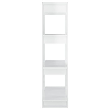 vidaXL Βιβλιοθήκη/Διαχωριστικό Γυαλιστερό Λευκό 80x30x123,5cm 1 τεμ.
