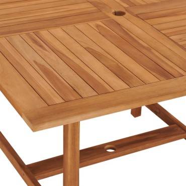 vidaXL Τραπεζαρία Κήπου 110x110x75cm από Μασίφ Ξύλο Teak 1 τεμ.