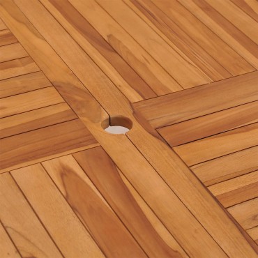 vidaXL Τραπεζαρία Κήπου 110x110x75cm από Μασίφ Ξύλο Teak 1 τεμ.