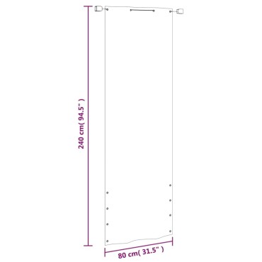 vidaXL Διαχωριστικό Βεράντας Ανοιχτό Πράσινο 80 x 240 εκ Ύφασμα Oxford