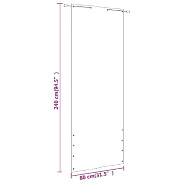 vidaXL Διαχωριστικό Βεράντας Τερακότα 80 x 240 εκ. Ύφασμα Oxford