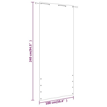 vidaXL Διαχωριστικό Βεράντας Τερακότα 100 x 240 εκ. Ύφασμα Oxford