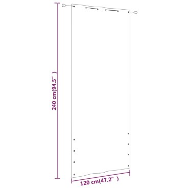 vidaXL Διαχωριστικό Βεράντας Τερακότα 120 x 240 εκ. Ύφασμα Oxford